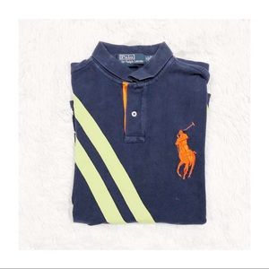 Polo RL VTG Rare Rugby Polo Button Down Striped M